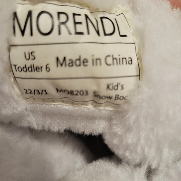 Morendl Toddler Snow Boots Size 6c Winter Boots Waterproof Outdoors Warm - Picture 10 of 11
